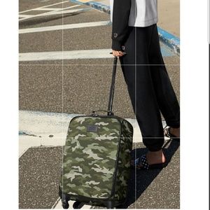 VS PINK CAMOUFLAGE "WHEELIE" Rolling Luggage NEW